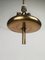 Brass and Curved Glass Pendant Lamp in the style of Pietro Chiesa for Fontana Arte, 1940s, Image 4