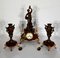 Mantel Clock Set in Regula and Griotte Marble, 1920, Set of 3 18