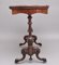 Mesa de juegos de madera nudosa de nogal, siglo XIX, Imagen 8