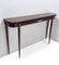 Vintage Ebonized Beech Console Table with Glass Top attributed to Paolo Buffa, Italy, 1950s 1