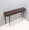 Vintage Ebonized Beech Console Table with Glass Top attributed to Paolo Buffa, Italy, 1950s 7