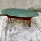 Living Room Table with Green Marble Top, 1950s 1