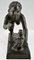 Georges Crouzat, Art Deco Faun and Squirrel, 1934, Bronze, Image 3