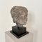 Baroque Gray Sandstone Head of a Woman on a Black Base, 1780s, Image 1