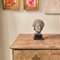 Baroque Gray Sandstone Head of a Woman on a Black Base, 1780s, Image 17