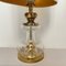 Mid-Century Table Lamps in Glass Brass and Oval Lampshades, 1971, Set of 2 9