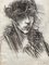 Otto Vautier, Dark Portrait, 1890-1910, Kohlezeichnung 1