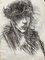 Otto Vautier, Dark Portrait, 1890-1910, Charcoal Drawing 6