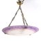 Vintage Art Deco Pate De Verre Ceiling Lamp from Schneider, 1920s 1