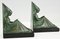 Art Deco Bookends Reading Medieval Ladies by Max Le Verrier, France, 1930, Set of 2 4
