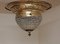German Ceiling Lamp with Large Decorated Brass Mount and Glass Bead Shade, 1900s 1