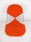 Chaise Wire DKR-2 avec Tissu d'Ameublement Orange par Ray & Charles Eames pour Herman Miller, USA, 1960s 9