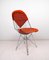 Wire DKR-2 Chair with Orange Bikini Upholstery by Ray & Charles Eames for Herman Miller, USA, 1960s, Image 5