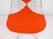 Chaise Wire DKR-2 avec Tissu d'Ameublement Orange par Ray & Charles Eames pour Herman Miller, USA, 1960s 11