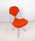 Chaise Wire DKR-2 avec Tissu d'Ameublement Orange par Ray & Charles Eames pour Herman Miller, USA, 1960s 2