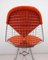 Chaise Wire DKR-2 avec Tissu d'Ameublement Orange par Ray & Charles Eames pour Herman Miller, USA, 1960s 13