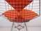 Chaise Wire DKR-2 avec Tissu d'Ameublement Orange par Ray & Charles Eames pour Herman Miller, USA, 1960s 16