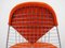 Wire DKR-2 Chair with Orange Bikini Upholstery by Ray & Charles Eames for Herman Miller, USA, 1960s, Image 14