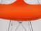 Chaise Wire DKR-2 avec Tissu d'Ameublement Orange par Ray & Charles Eames pour Herman Miller, USA, 1960s 12
