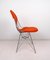 Chaise Wire DKR-2 avec Tissu d'Ameublement Orange par Ray & Charles Eames pour Herman Miller, USA, 1960s 4