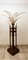 Lámpara de pie Palm Tre vintage de hierro con pétalos de tela, Imagen 17