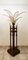 Lámpara de pie Palm Tre vintage de hierro con pétalos de tela, Imagen 23