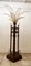 Vintage Iron Palm Tre Floor Lamp with Fabric Petals 14