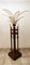 Lámpara de pie Palm Tre vintage de hierro con pétalos de tela, Imagen 10