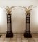 Vintage Eisen Palm Tre Stehlampe mit Stoffblättern 25