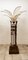 Lámpara de pie Palm Tre vintage de hierro con pétalos de tela, Imagen 21