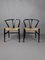 CH24 Wishbone Chairs by Hans J Wegner for Carl Hansen & Son, Denmark, 1950s, Set of 2 1