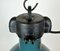 Industrial Green Enamel Factory Lamp with Cast Iron Top, 1960s, Image 5