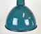 Industrial Green Enamel Factory Lamp with Cast Iron Top, 1960s 4