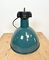 Industrial Green Enamel Factory Lamp with Cast Iron Top, 1960s 12