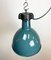 Industrial Green Enamel Factory Lamp with Cast Iron Top, 1960s 6