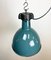Industrial Green Enamel Factory Lamp with Cast Iron Top, 1960s, Image 6