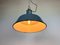 Industrial Blue Enamel Factory Lamp with Cast Iron Top, 1960s 10