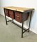 Industrial Worktable with 3 Iron Drawers, 1960s 2