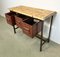 Industrial Worktable with 3 Iron Drawers, 1960s 12