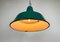 Industrial Green Enamel Factory Lamp, 1960s 9