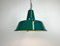 Industrial Green Enamel Factory Lamp, 1960s 8