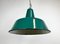 Industrial Green Enamel Factory Lamp, 1960s 7