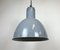 Lampe à Suspension Bauhaus Industrielle en Émail Gris, 1950s 8