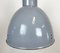Lampe à Suspension Bauhaus Industrielle en Émail Gris, 1950s 4