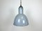 Lámpara colgante Bauhaus industrial esmaltada en gris, años 50, Imagen 1