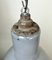 Bauhaus Industrial Grey Enamel Pendant Lamp, 1950s 6