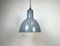 Lámpara colgante Bauhaus industrial esmaltada en gris, años 50, Imagen 9