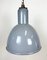 Lámpara colgante Bauhaus industrial esmaltada en gris, años 50, Imagen 2