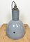 Bauhaus Industrial Grey Enamel Pendant Lamp, 1950s 11