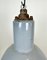Bauhaus Industrial Grey Enamel Pendant Lamp, 1950s 3